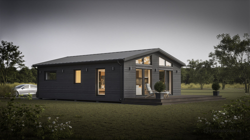 modernt och stort modulhus i Svensk design