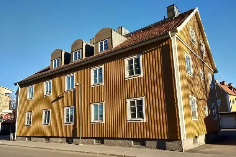 Ett av husen vi har renoverat