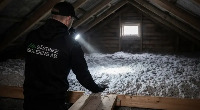lösullsisolering på vind