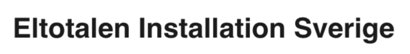 Eltotalen Installation Sverige AB logotyp