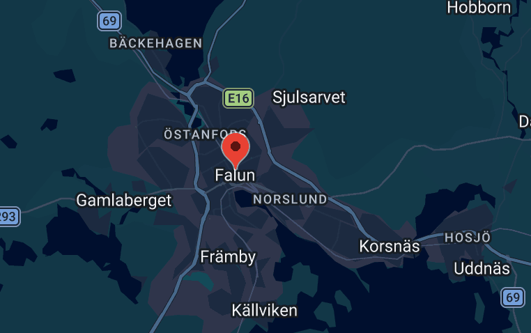 Karta över Falun
