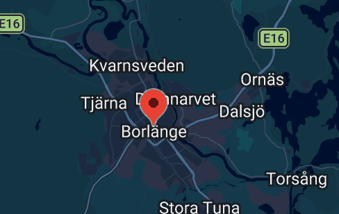 Karta över Borlänge