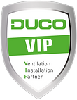 Certifieringsmärke för Duco VIP Ventilation Installation Partner