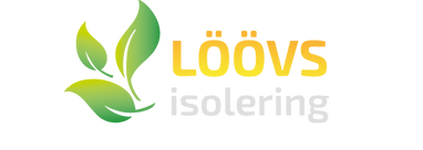Löövs Isolerings logotyp med bladsymbol i grönt och gult