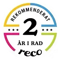 Rekommenderat företag på Reco två år i rad
