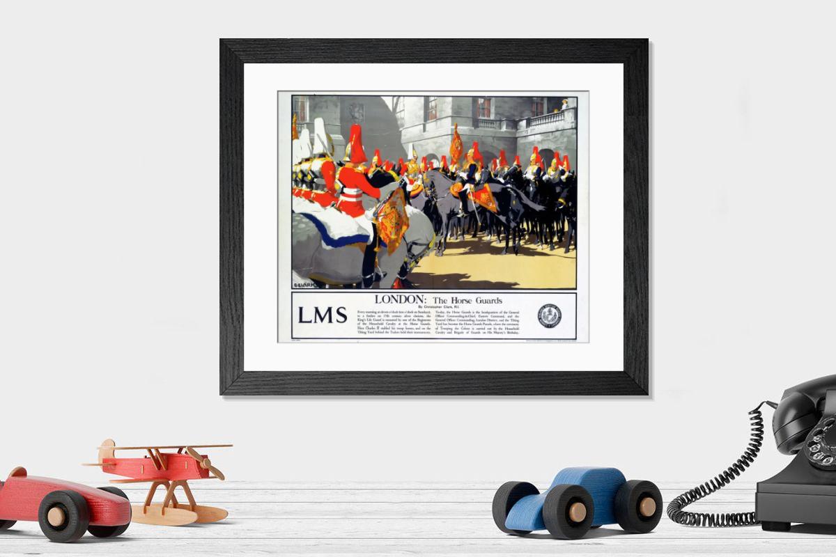 Framed Print of London Print: The Horse Guards, LMS Poster 1923
