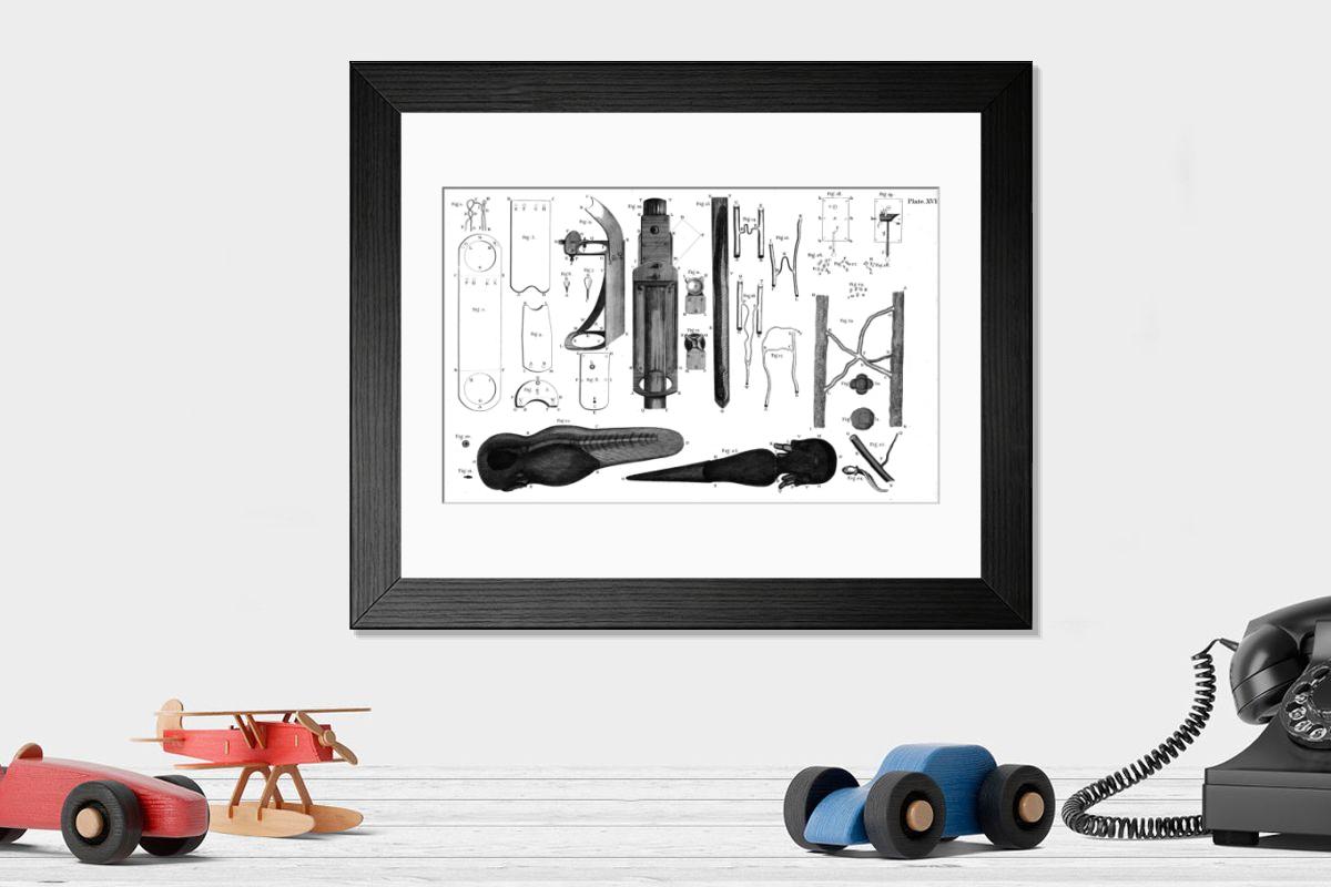 Shown hanging in a room: Modern 14"x12" (36x31cm)