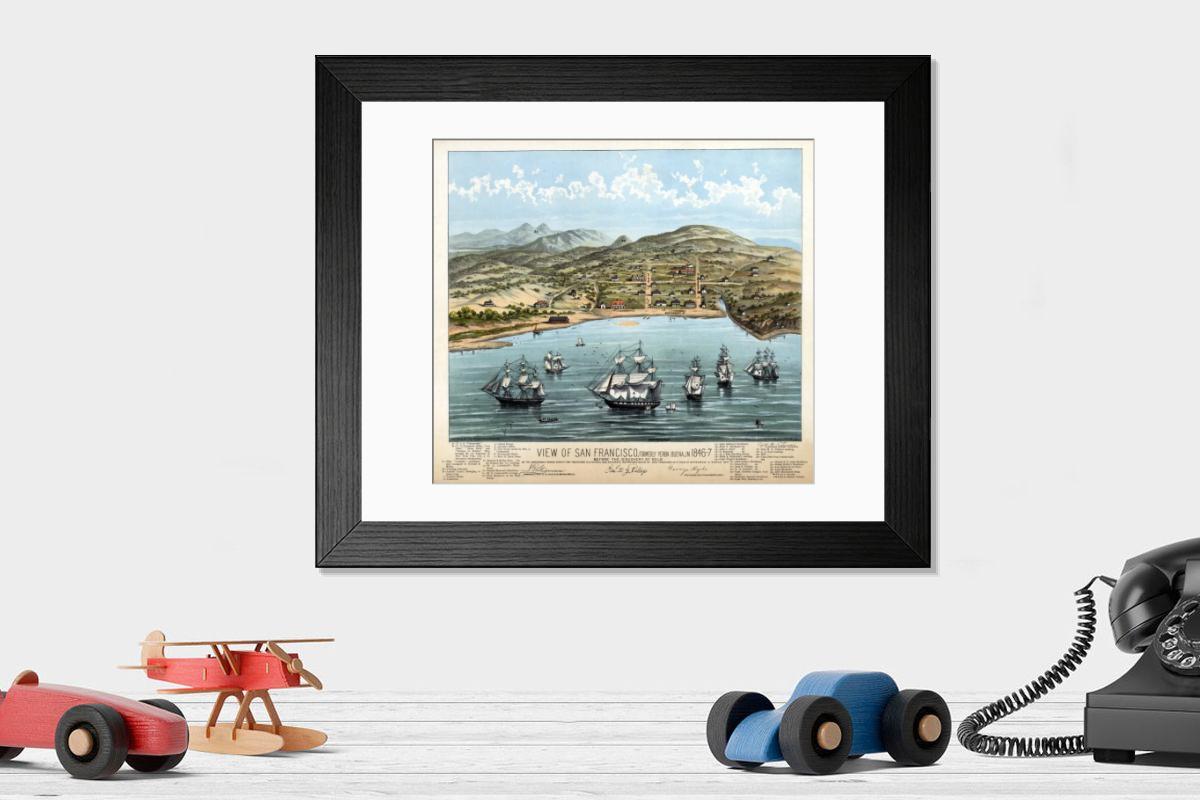Shown hanging in a room: Modern 14"x12" (36x31cm)