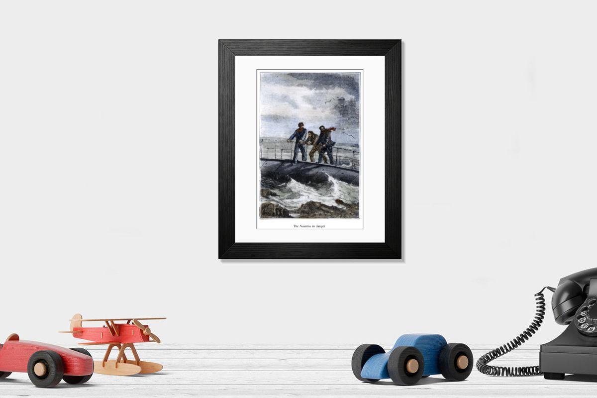 Shown hanging in a room: Modern 14"x12" (36x31cm)