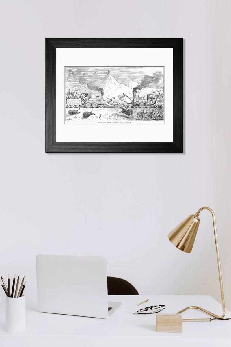 Shown hanging in a room: Modern 14"x12" (36x31cm)
