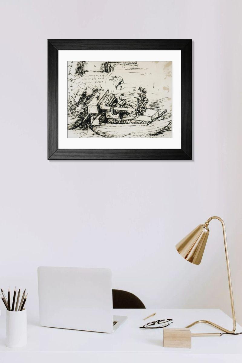 Shown hanging in a room: Modern 14"x12" (36x31cm)
