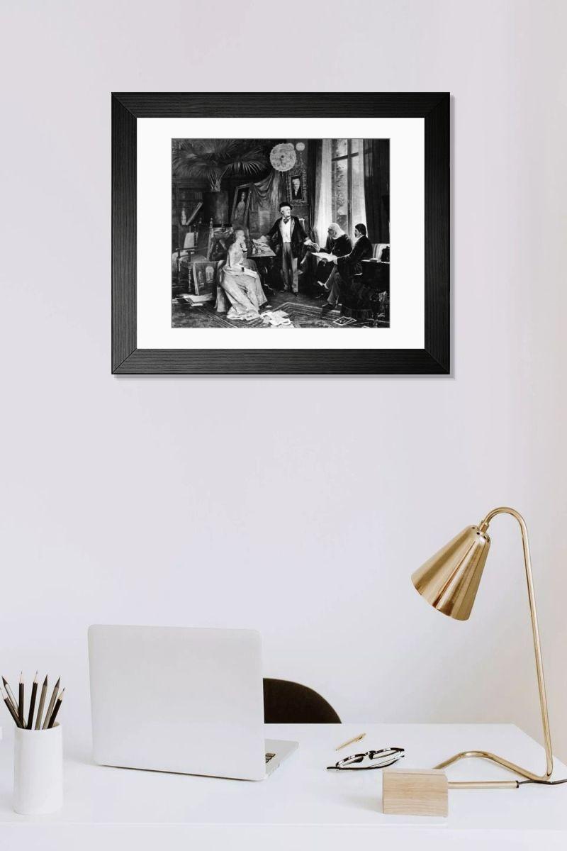Shown hanging in a room: Modern 14"x12" (36x31cm)