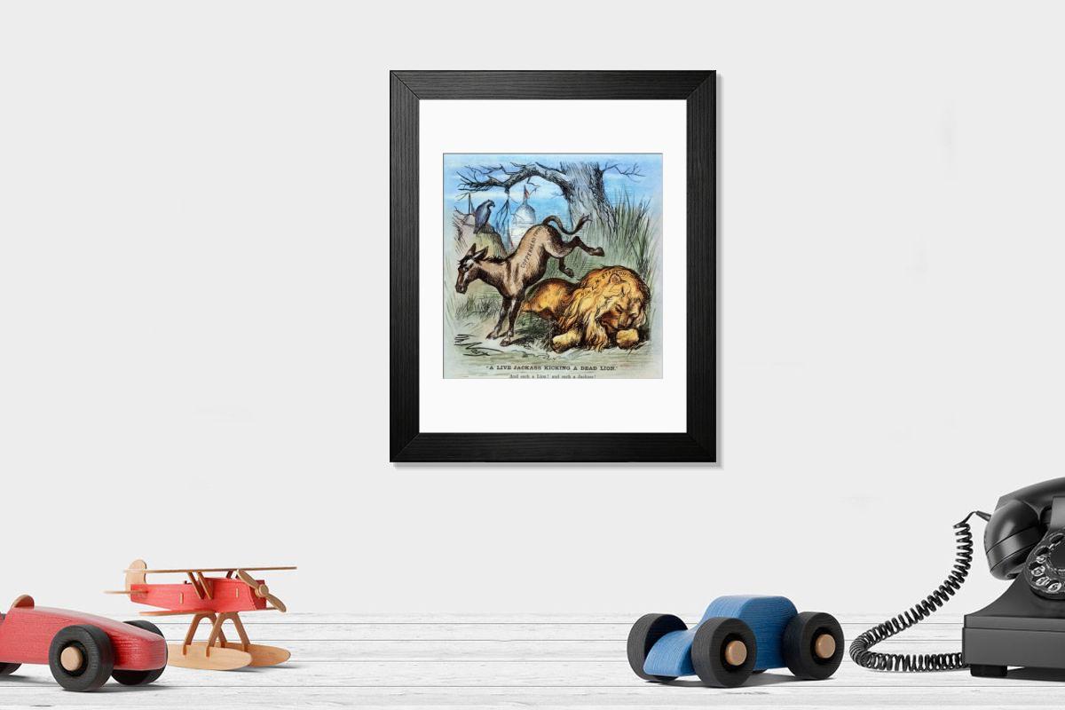 Shown hanging in a room: Modern 14"x12" (36x31cm)