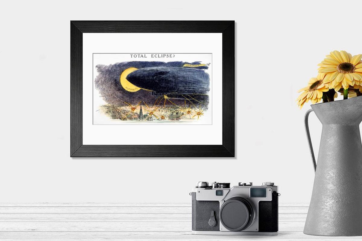 Shown hanging in a room: Modern 14"x12" (36x31cm)