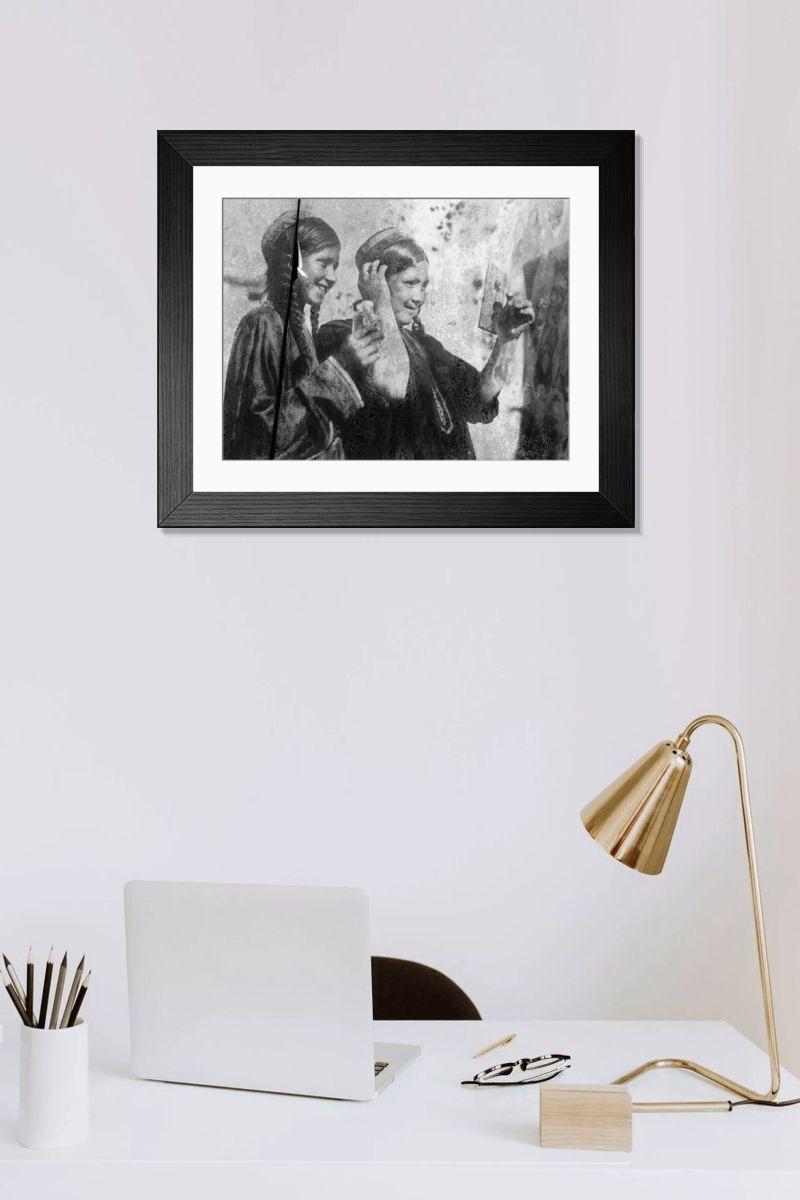 Shown hanging in a room: Modern 14"x12" (36x31cm)