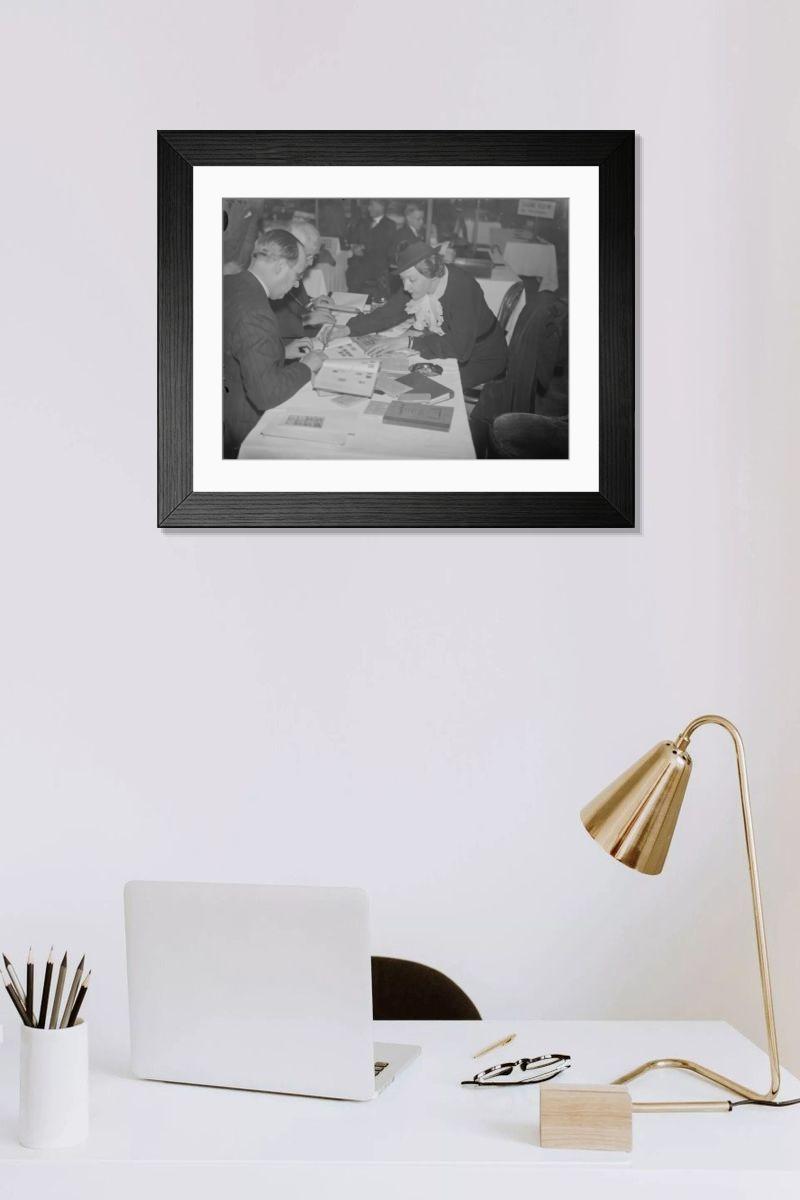 Shown hanging in a room: Modern 14"x12" (36x31cm)