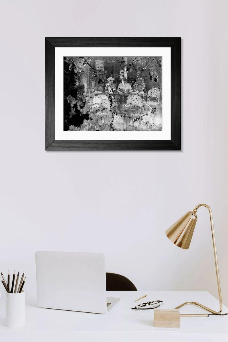 Shown hanging in a room: Modern 14"x12" (36x31cm)