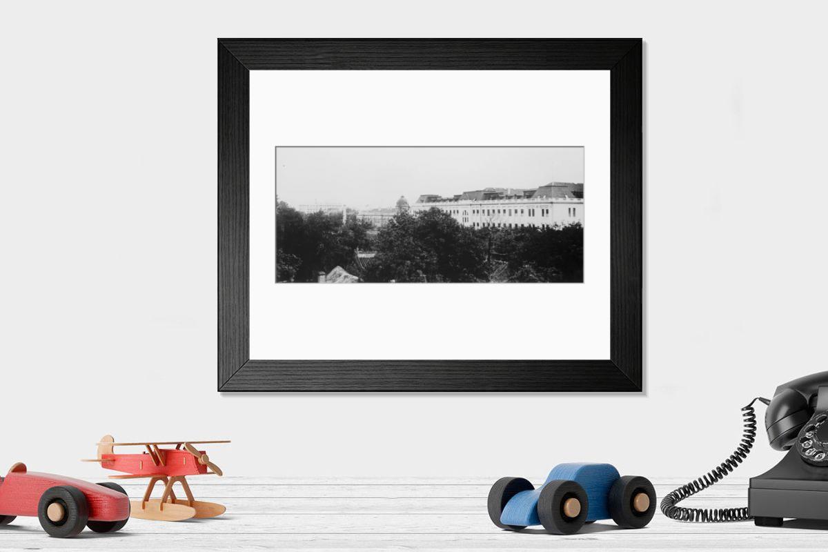 Shown hanging in a room: Modern 14"x12" (36x31cm)
