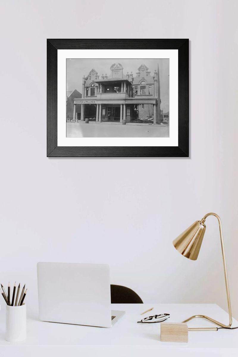 Shown hanging in a room: Modern 14"x12" (36x31cm)