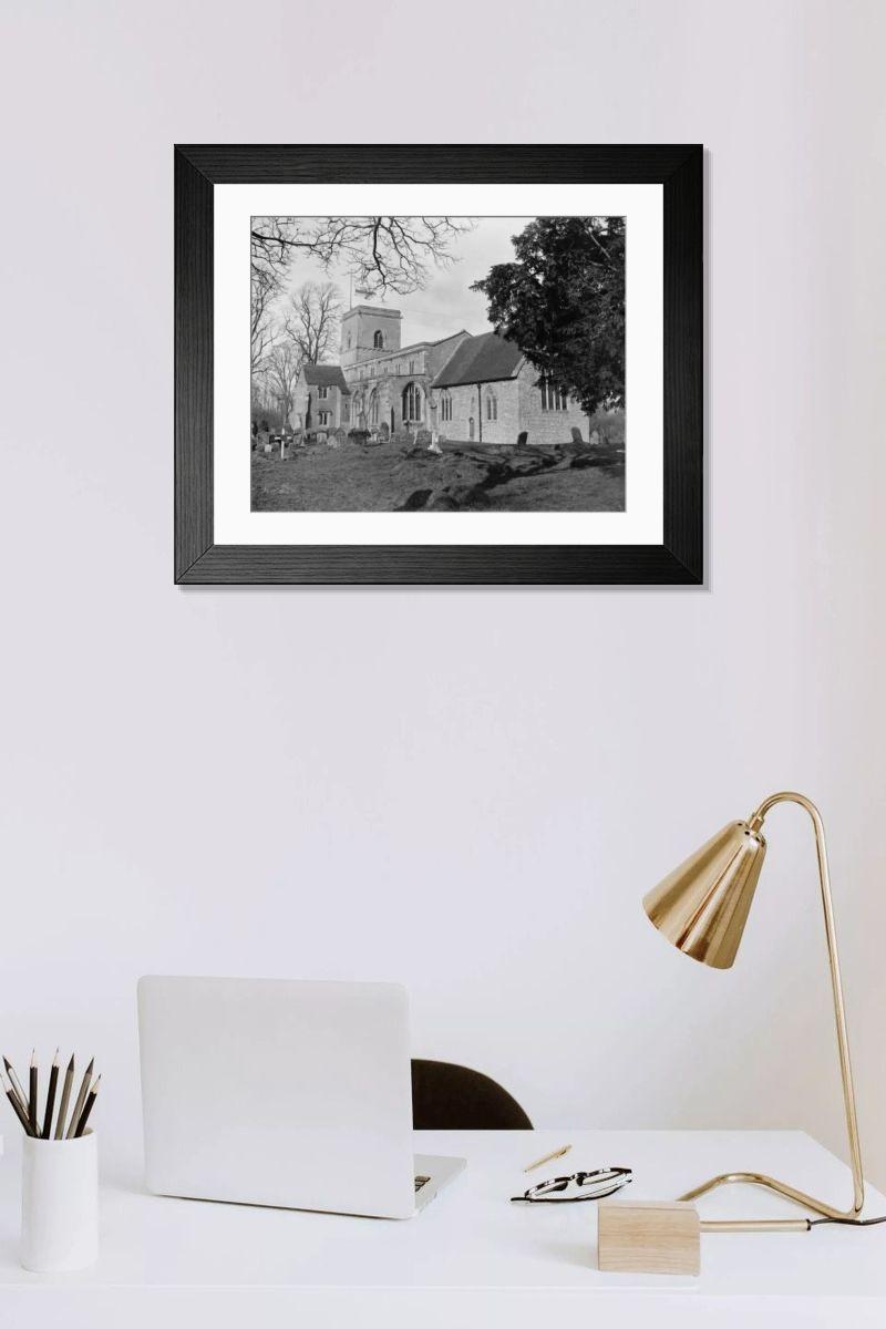 Shown hanging in a room: Modern 14"x12" (36x31cm)