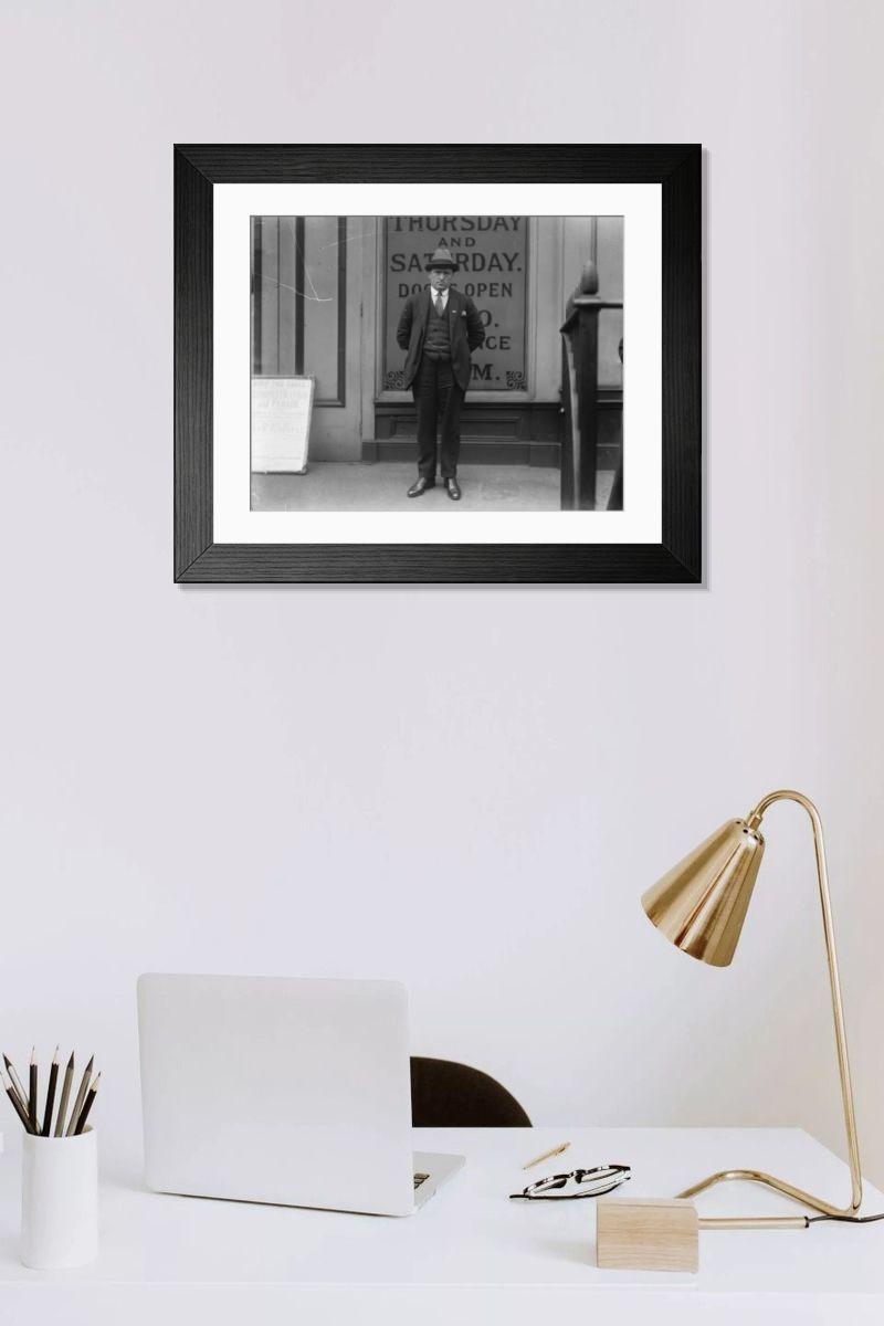 Shown hanging in a room: Modern 14"x12" (36x31cm)