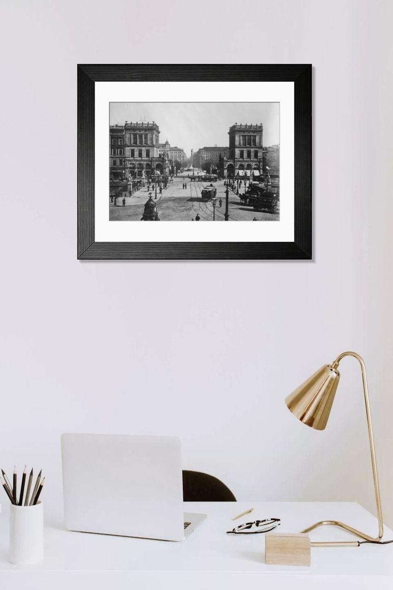 Shown hanging in a room: Modern 14"x12" (36x31cm)