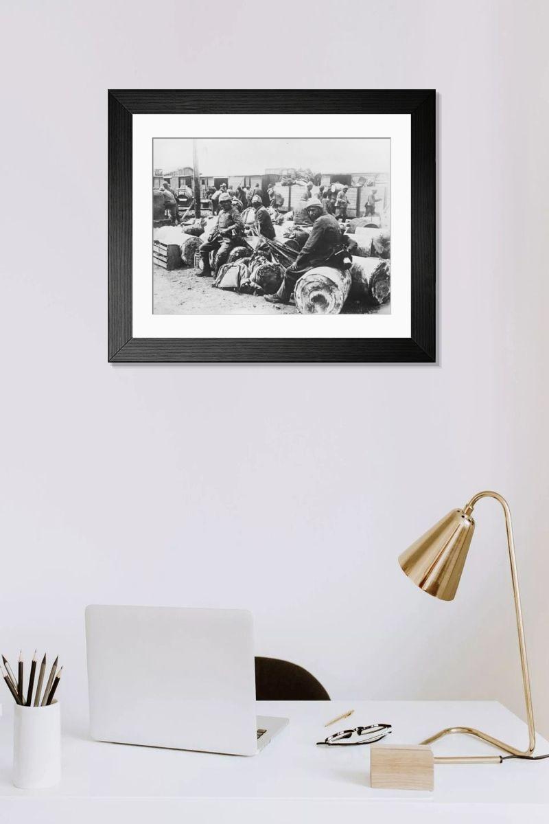 Shown hanging in a room: Modern 14"x12" (36x31cm)