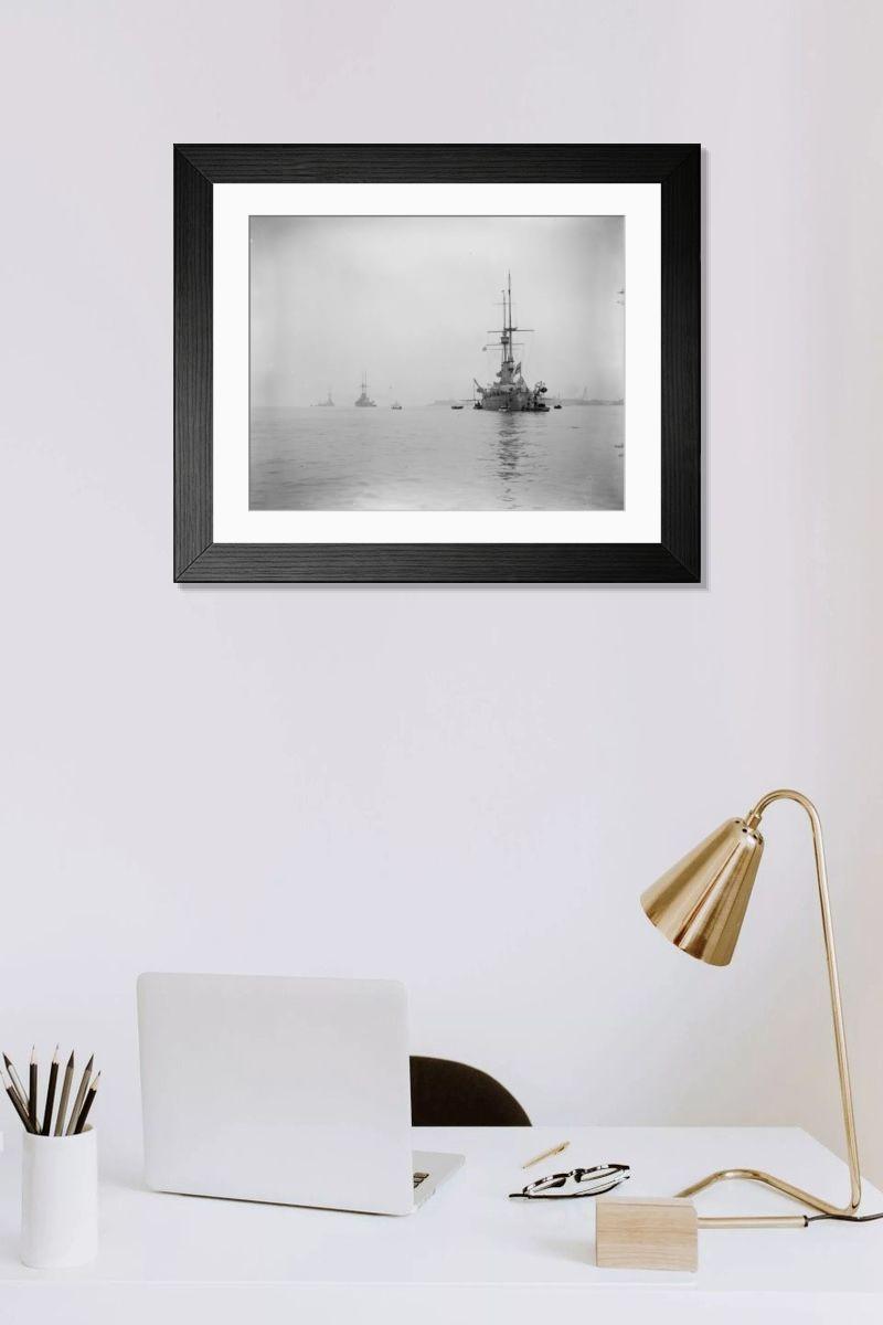Shown hanging in a room: Modern 14"x12" (36x31cm)