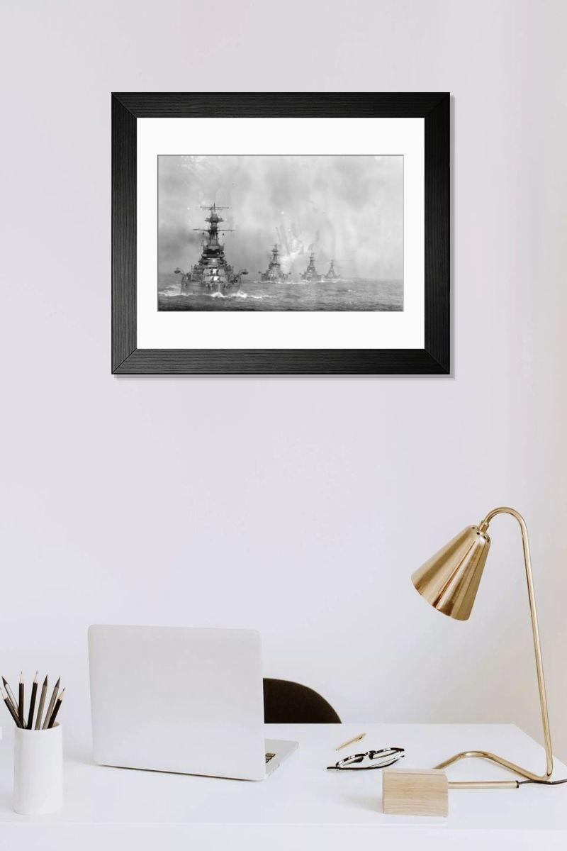 Shown hanging in a room: Modern 14"x12" (36x31cm)