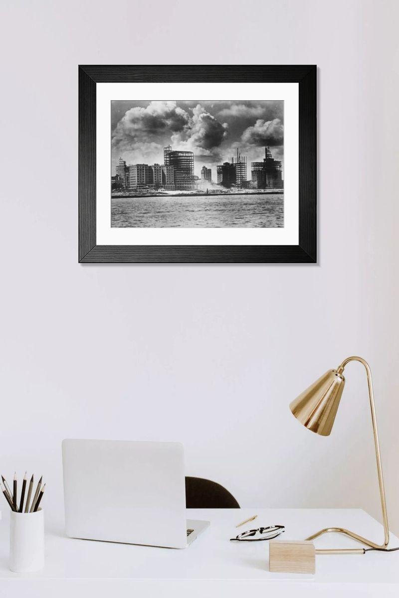 Shown hanging in a room: Modern 14"x12" (36x31cm)