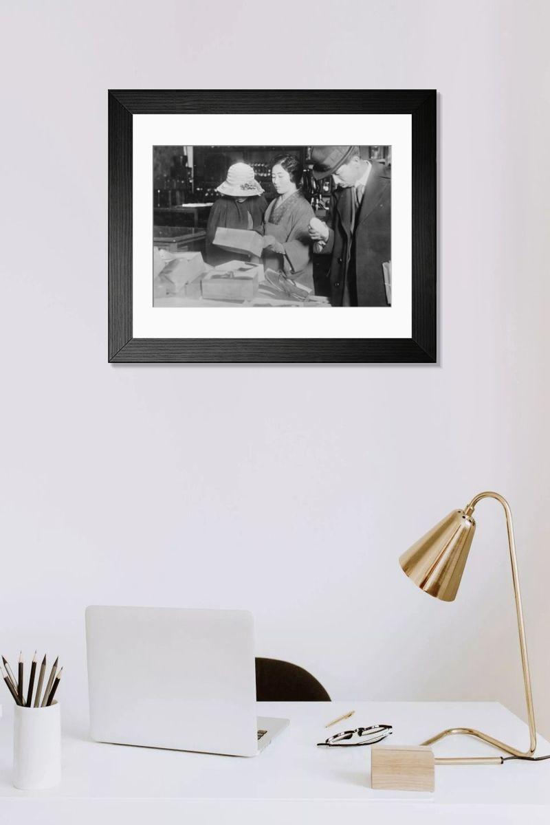 Shown hanging in a room: Modern 14"x12" (36x31cm)