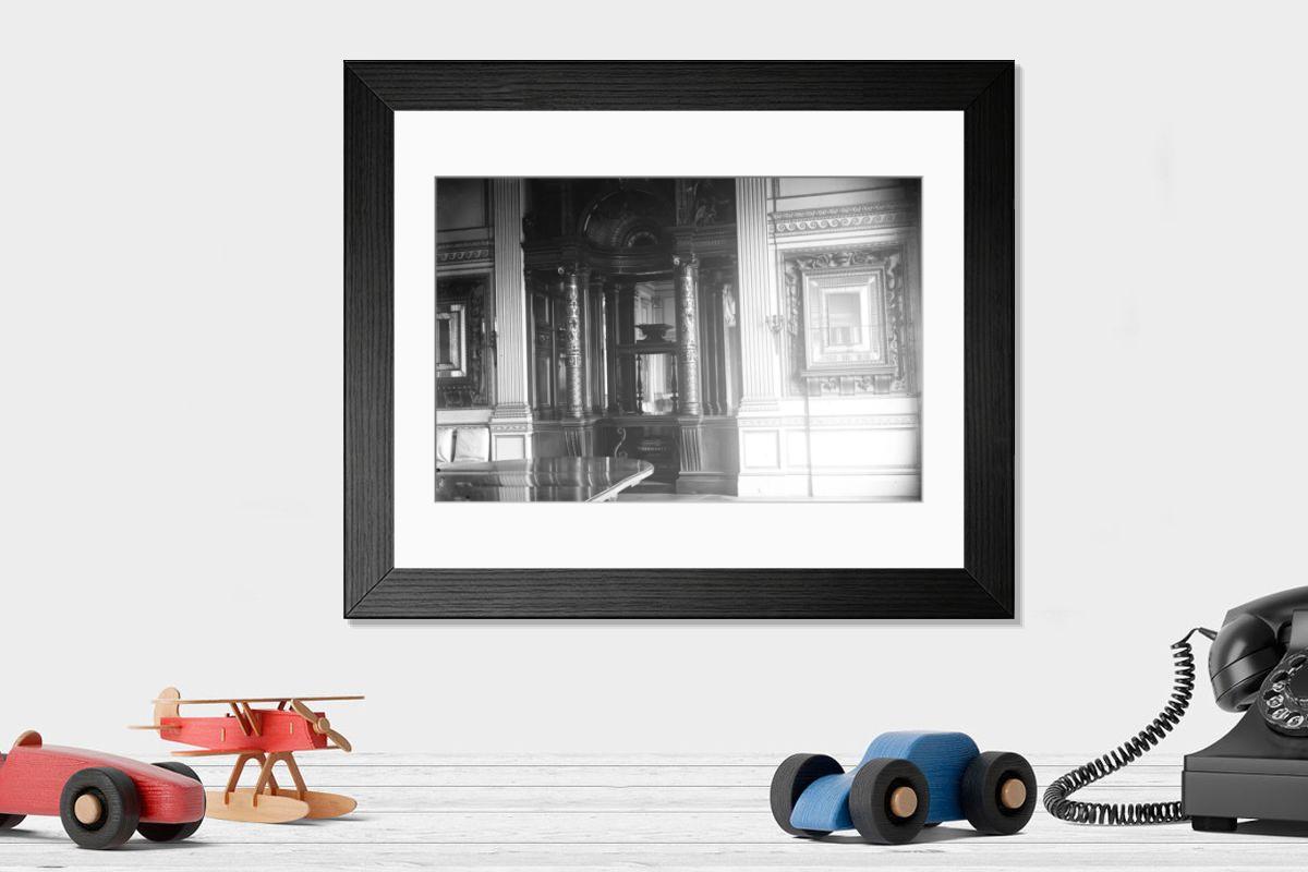 Shown hanging in a room: Modern 14"x12" (36x31cm)