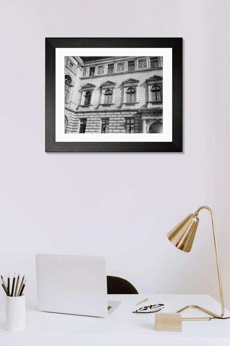 Shown hanging in a room: Modern 14"x12" (36x31cm)