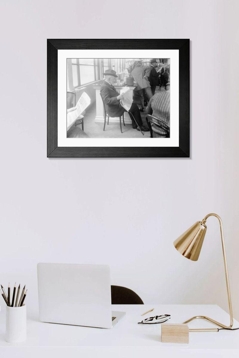 Shown hanging in a room: Modern 14"x12" (36x31cm)