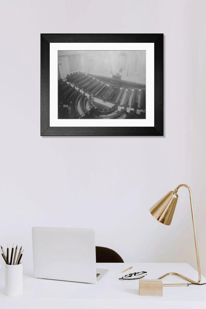Shown hanging in a room: Modern 14"x12" (36x31cm)