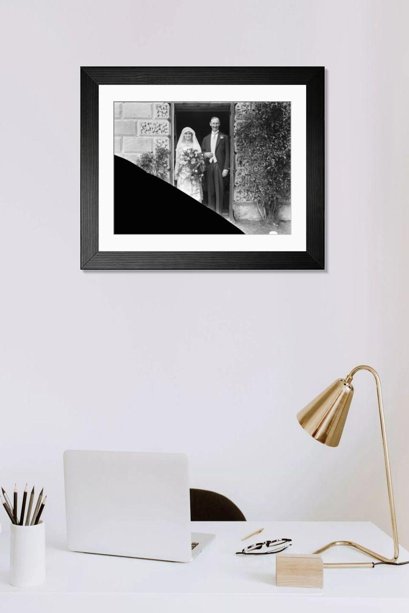 Shown hanging in a room: Modern 14"x12" (36x31cm)