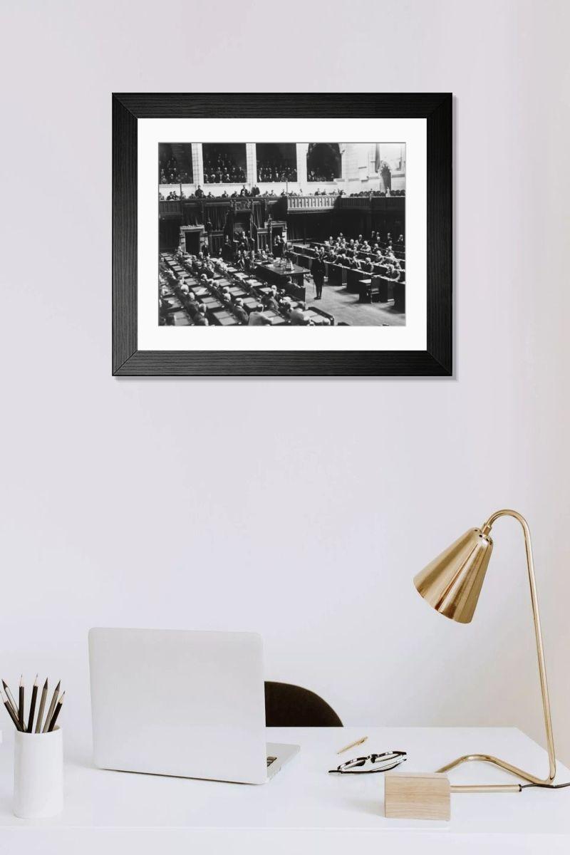 Shown hanging in a room: Modern 14"x12" (36x31cm)