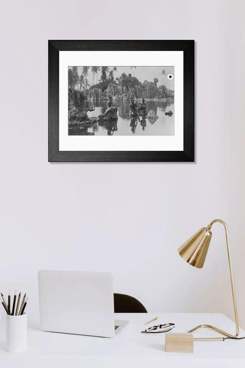 Shown hanging in a room: Modern 14"x12" (36x31cm)