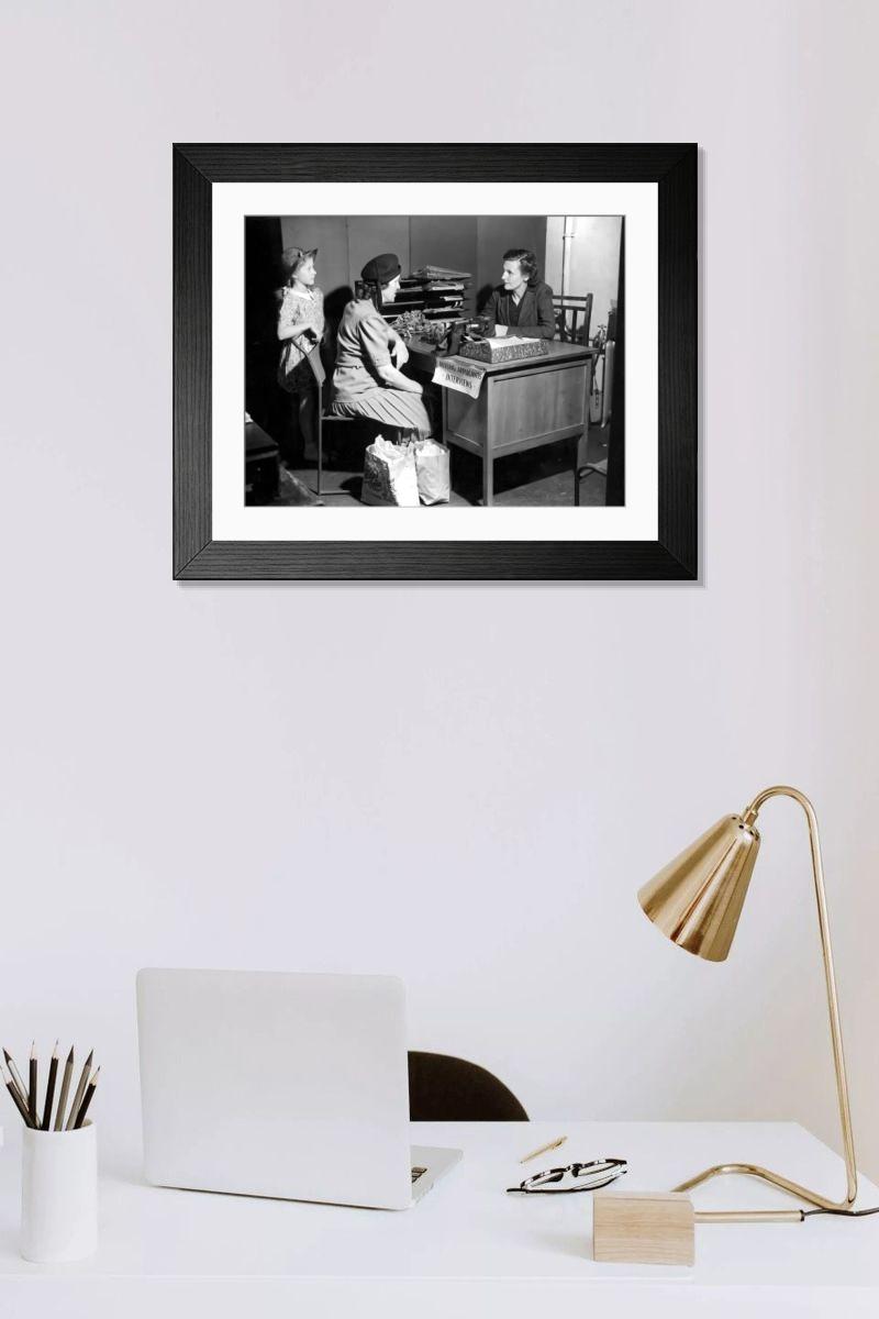 Shown hanging in a room: Modern 14"x12" (36x31cm)