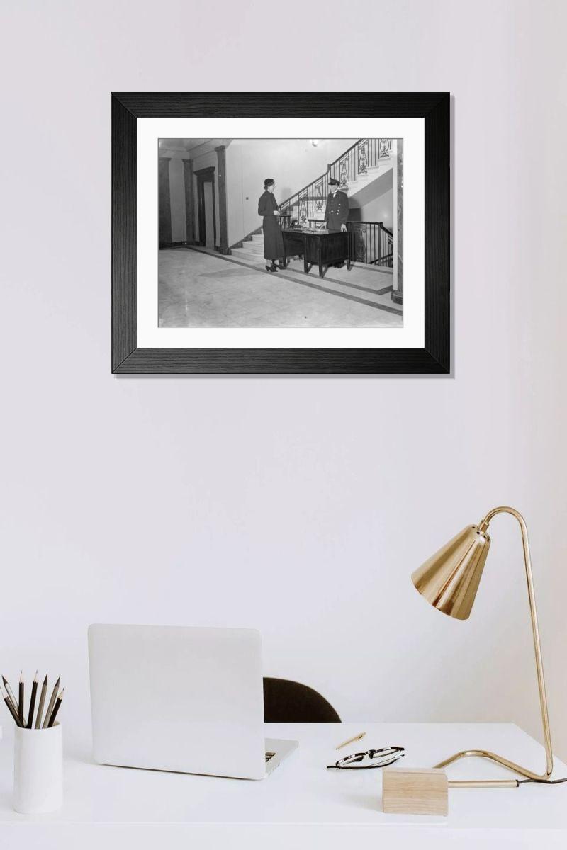 Shown hanging in a room: Modern 14"x12" (36x31cm)