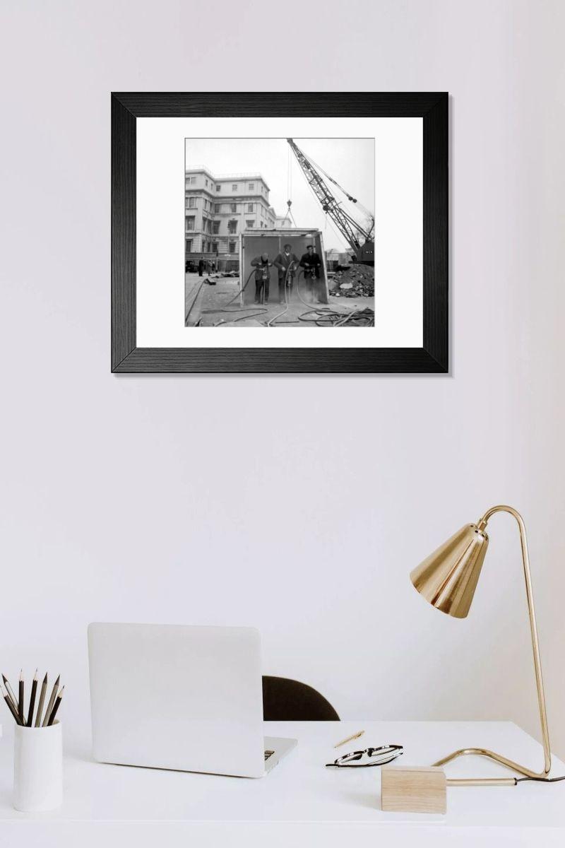 Shown hanging in a room: Modern 14"x12" (36x31cm)
