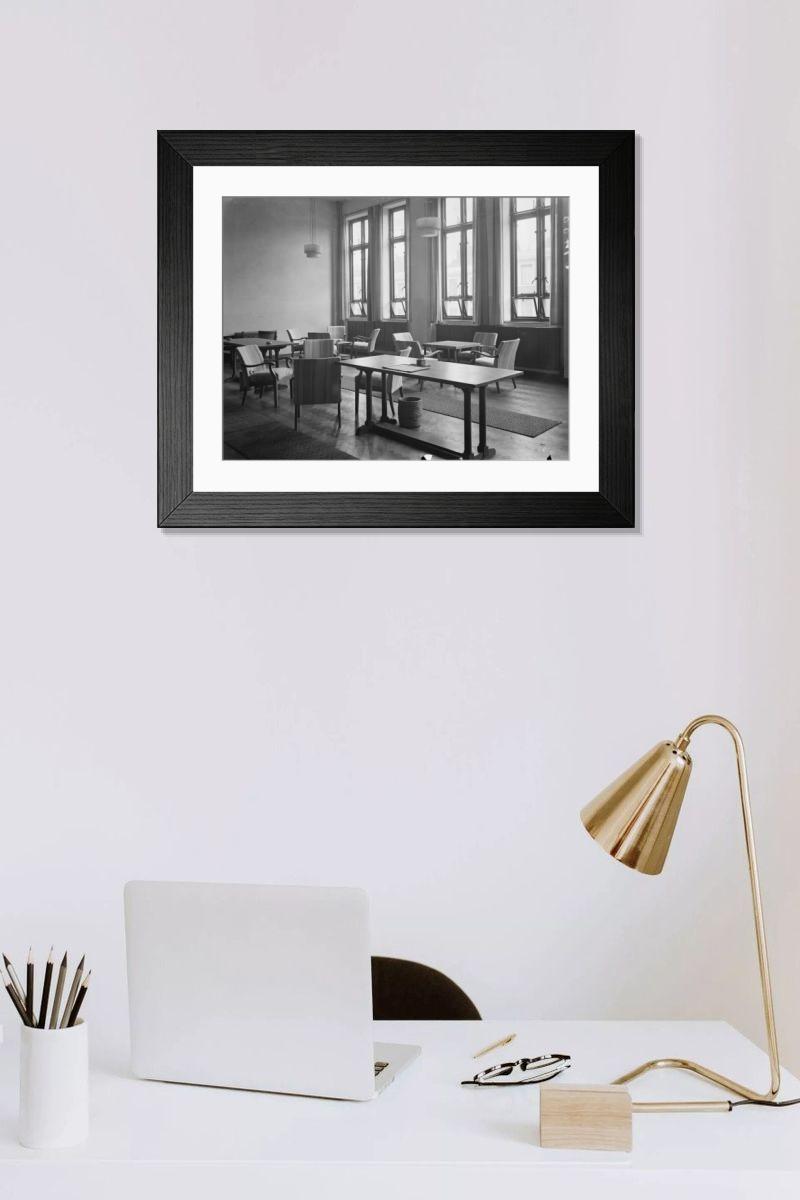 Shown hanging in a room: Modern 14"x12" (36x31cm)