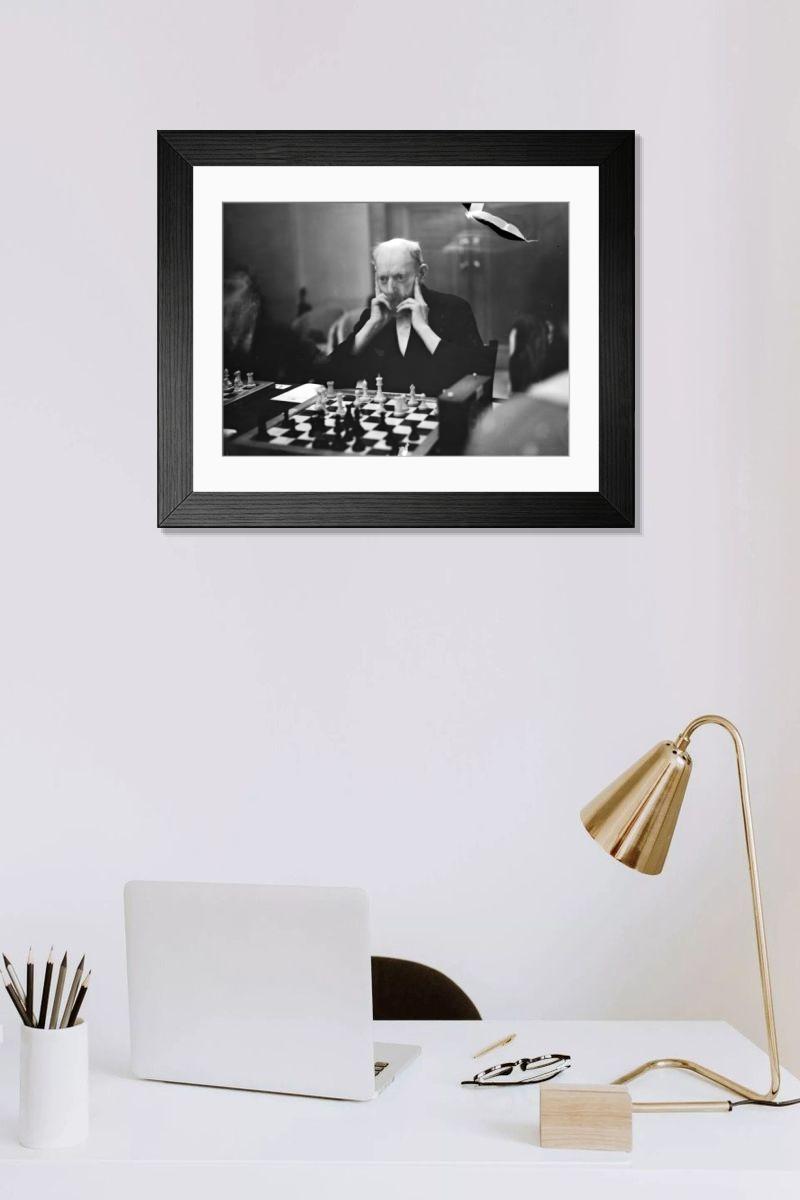Shown hanging in a room: Modern 14"x12" (36x31cm)