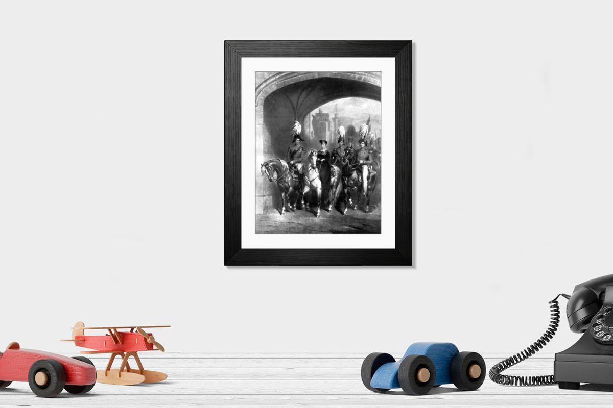 Shown hanging in a room: Modern 14"x12" (36x31cm)