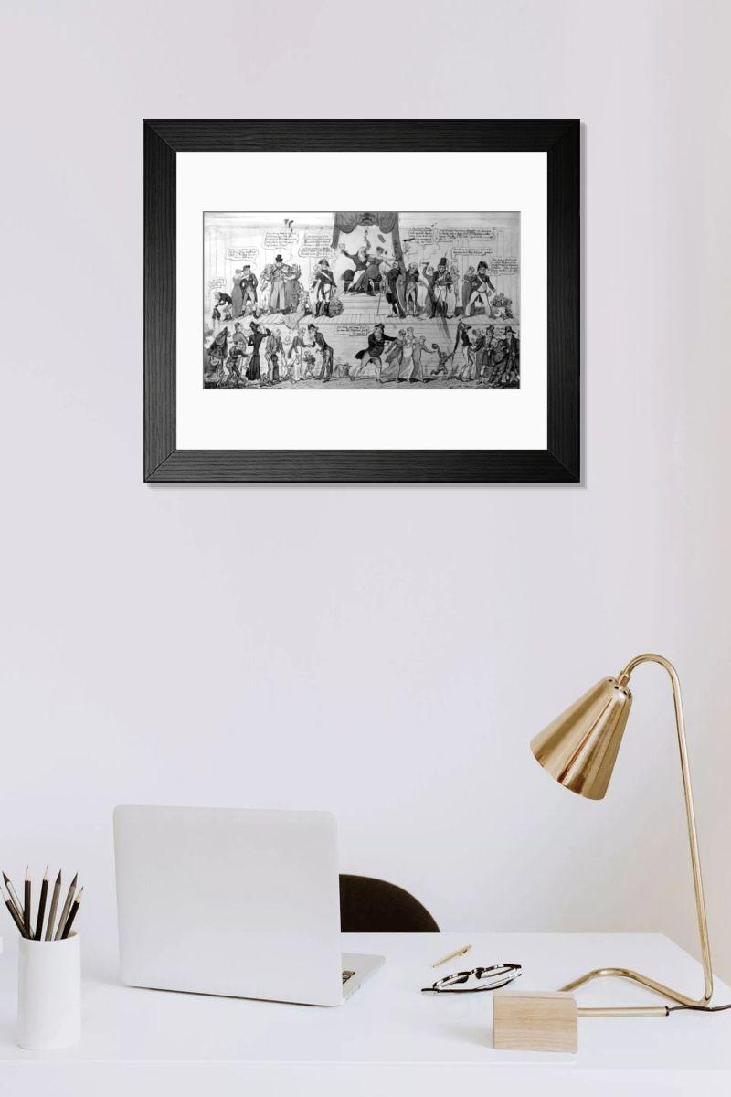 Shown hanging in a room: Modern 14"x12" (36x31cm)