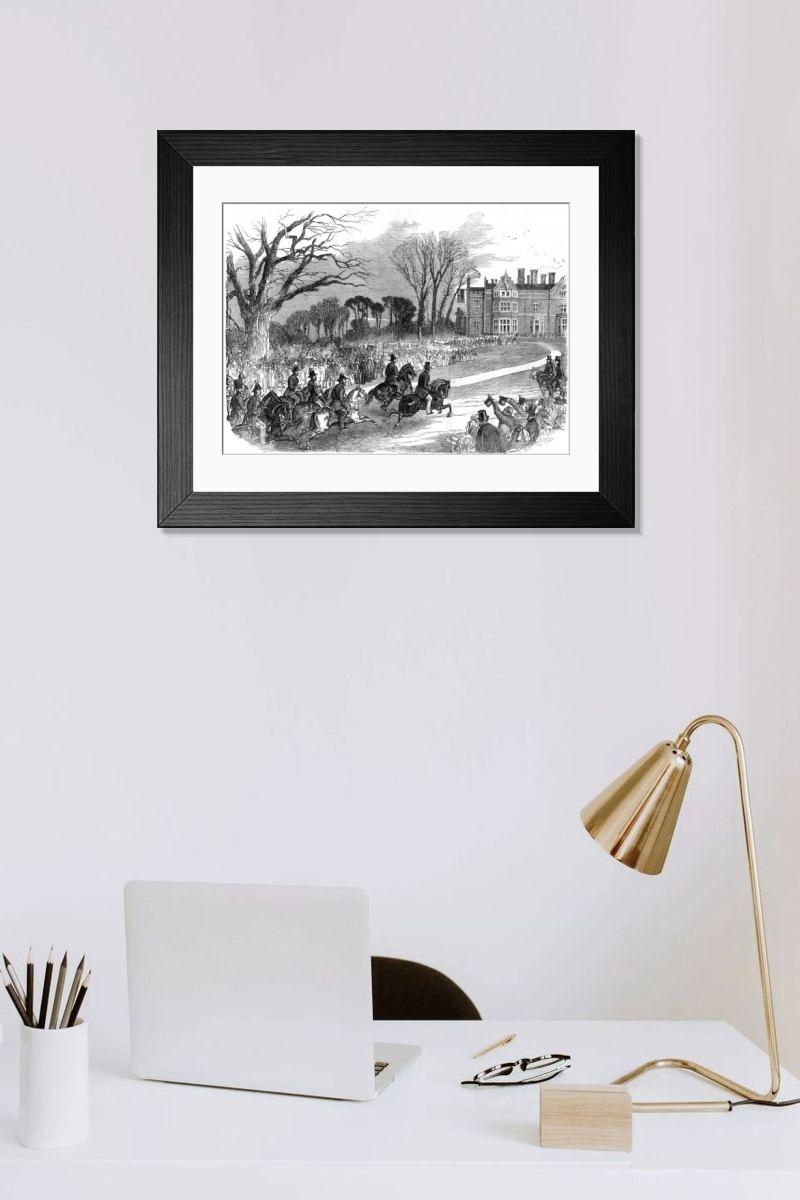 Shown hanging in a room: Modern 14"x12" (36x31cm)