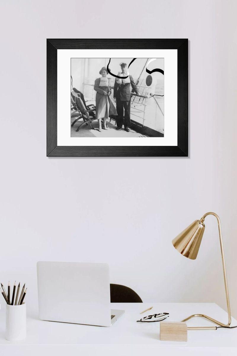 Shown hanging in a room: Modern 14"x12" (36x31cm)