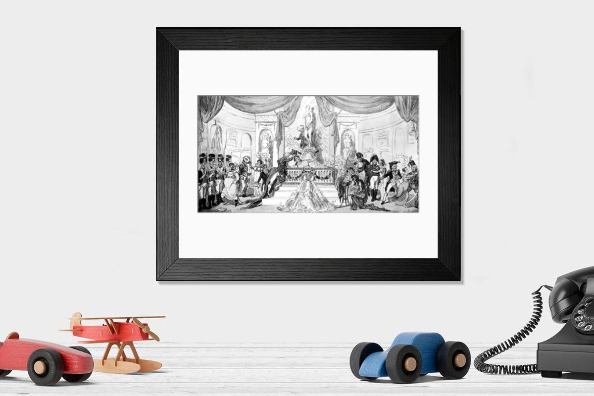 Shown hanging in a room: Modern 14"x12" (36x31cm)