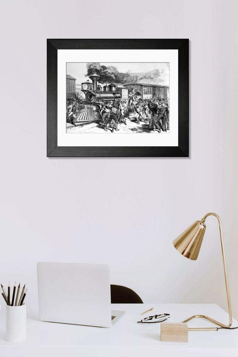 Shown hanging in a room: Modern 14"x12" (36x31cm)