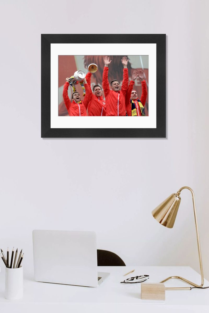 Arsenal FA Cup Triumph: 2014-15 Victory Parade Print. Art Prints
